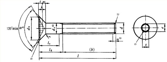 国标号gb/70.3-2000内六角沉头螺丝，