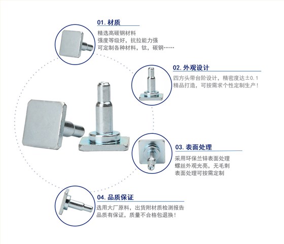 四方头螺丝