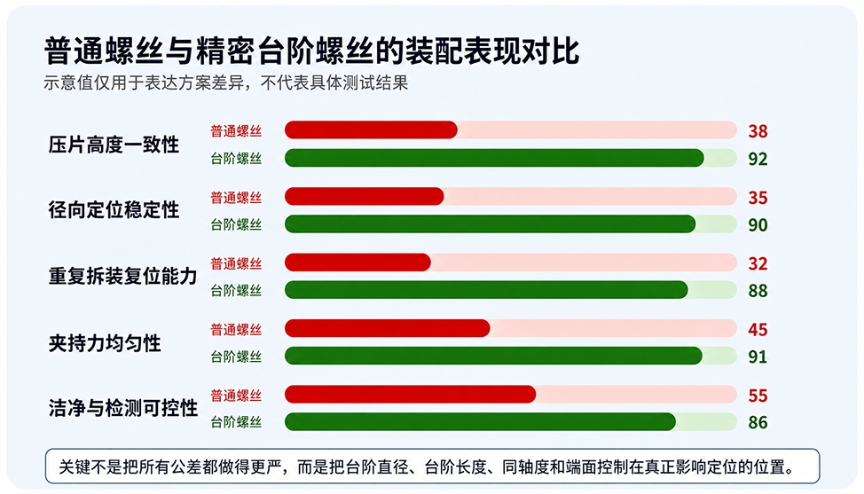 离子注入机精密台阶螺丝结构示意图