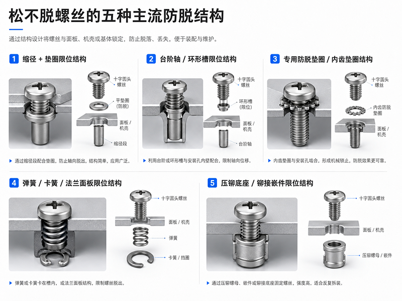 松不脱螺丝放松结构 松不脱螺丝放松结构