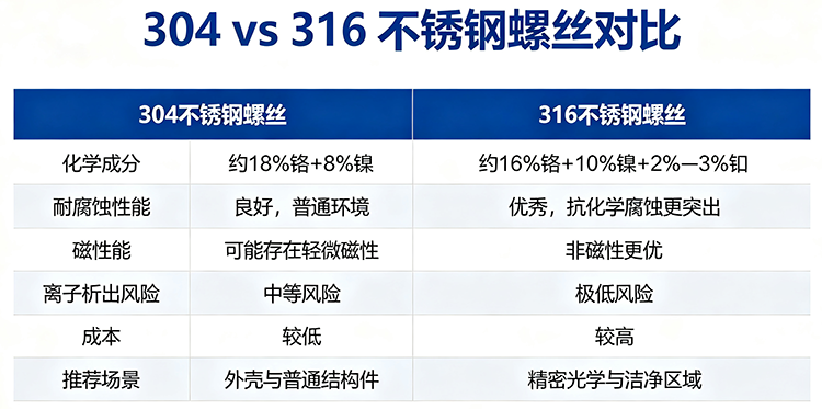 不锈钢螺丝对比 不锈钢螺丝对比